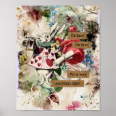  Alice in Wonderland White Rabbit Poster (Voorkant)