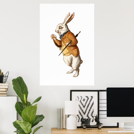 Alice in Wonderland - White Rabbit Poster (Thuiskantoor)