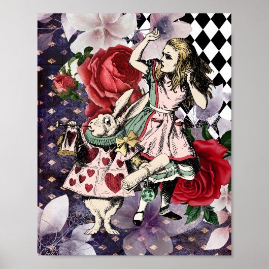 Alice in Wonderland White Rabbit Poster (Voorkant)