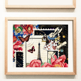 Alice in Wonderland White Rabbit Poster