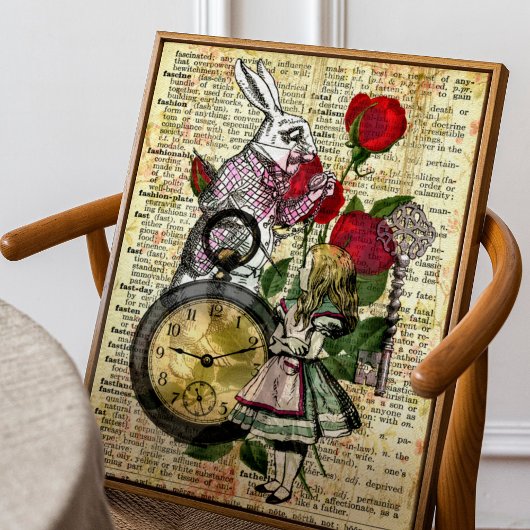 Alice in Wonderland White Rabbit Poster