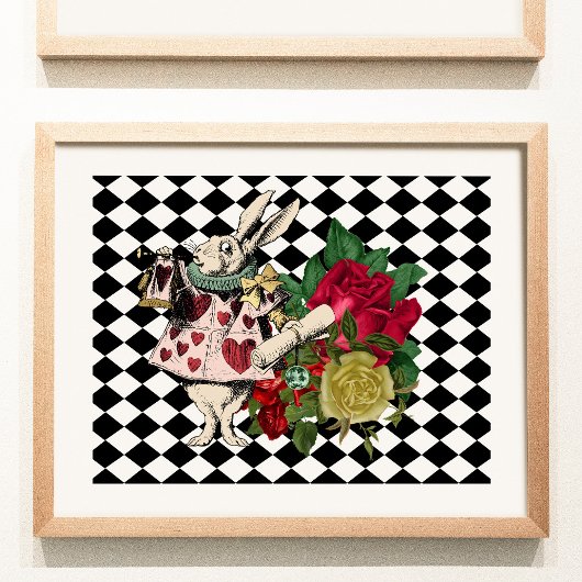 Alice in Wonderland White Rabbit Poster
