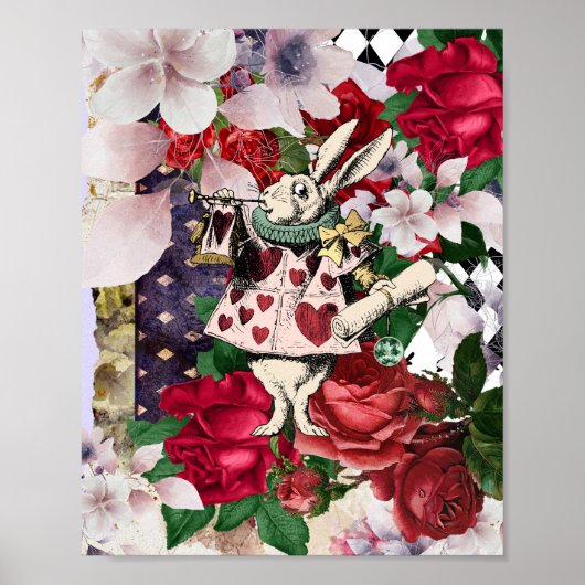  Alice in Wonderland White Rabbit Poster (Voorkant)