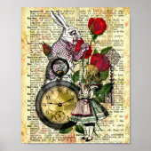 Alice in Wonderland White Rabbit Poster (Voorkant)