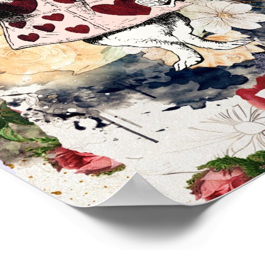 Alice in Wonderland White Rabbit Poster (Hoek)
