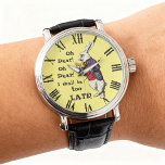 Alice in Wonderland White Rabbit Quote Horloge<br><div class="desc">Alice in Wonderland Quote Watch - Oh jee, deze mist niet! Dit horloge is vol charme en karakter geïnspireerd door het witte konijn van Alice in Wonderland. Deze geweldige Alice in Wonderland zag het witte konijn in de klassieke scène waar hij naar zijn klok kijkt en zegt: "Oh, beste, ik...</div>