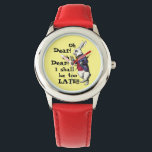 Alice in Wonderland White Rabbit Quotes Horloge<br><div class="desc">Alice in Wonderland White Rabbit Quotes Watch - Oh jee, deze mist niet! Dit horloge is vol charme en karakter geïnspireerd door het witte konijn van Alice in Wonderland. Deze geweldige Alice in Wonderland zag het witte konijn in de klassieke scène waar hij naar zijn klok kijkt en zegt: "Oh,...</div>