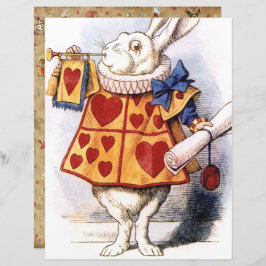 Alice in Wonderland, White Rabbit Scrapbook Paper