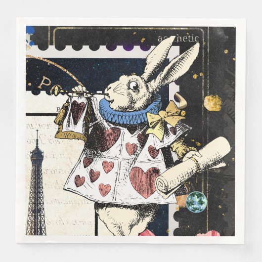 Alice in Wonderland White Rabbit Servet (Voorkant)