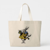 Alice In Wonderland White Rabbit Shirt Grote Tote Bag (Achterkant)