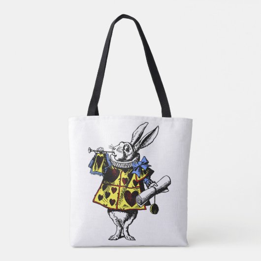 Alice in Wonderland White Rabbit Shirt Tote Bag (Achterkant)