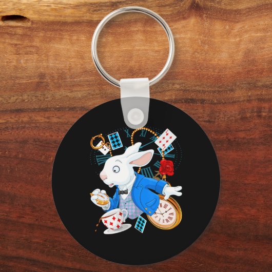 Alice in Wonderland - White Rabbit Sleutelhanger (Voorkant)