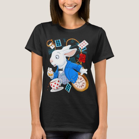 Alice in Wonderland - White Rabbit T-shirt (Voorkant)