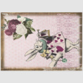 Alice in Wonderland White Rabbit Tissuepapier (Voorkant)