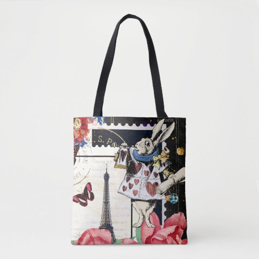 Alice in Wonderland White Rabbit Tote Bag (Voorkant)