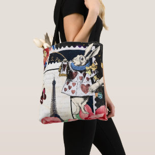  Alice in Wonderland White Rabbit Tote Bag
