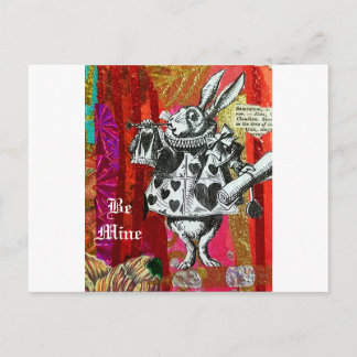 Alice in Wonderland White Rabbit Valentijn Briefkaart