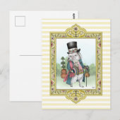Alice in Wonderland White Rabbit Wearing Clothes Briefkaart (Voorkant / Achterkant)