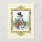 Alice in Wonderland White Rabbit Wearing Clothes Briefkaart (Voorkant)