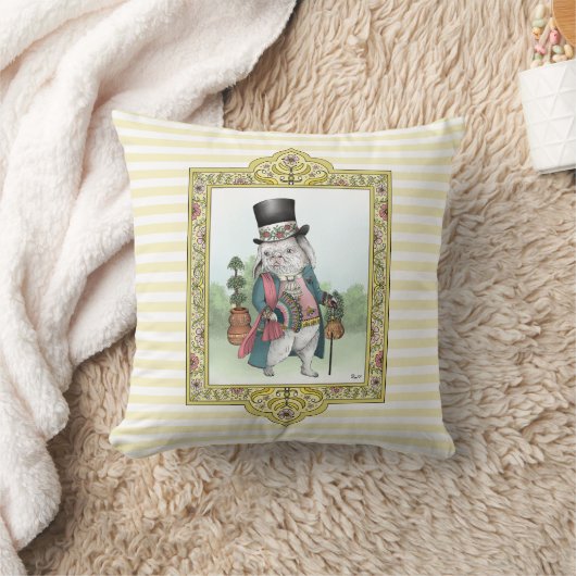 Alice in Wonderland White Rabbit Wearing Clothes Kussen (Deken)