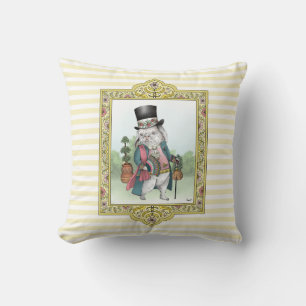 Alice in Wonderland White Rabbit Wearing Clothes Kussen
