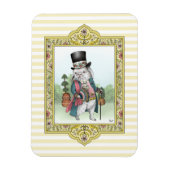 Alice in Wonderland White Rabbit Wearing Clothes Magneet (Verticaal)