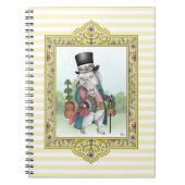 Alice in Wonderland White Rabbit Wearing Clothes Notitieboek (Voorkant)