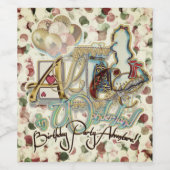 Alice in Wonderland Wijn Etiket (Enkel label)