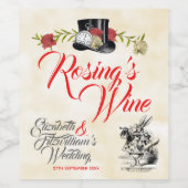 Alice in Wonderland Wijnlabel Wijn Etiket (Enkel label)