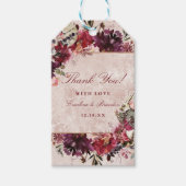 Alice in Wonderland Wit Konijn Bruiloft Dank u Cadeaulabel (Voorkant)