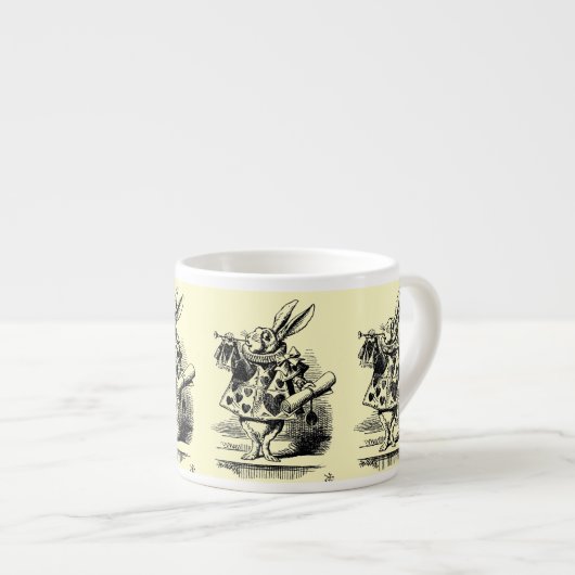 Alice in Wonderland - Wit Konijn - Kaninchen Espresso Kop (Voorkant rechts)