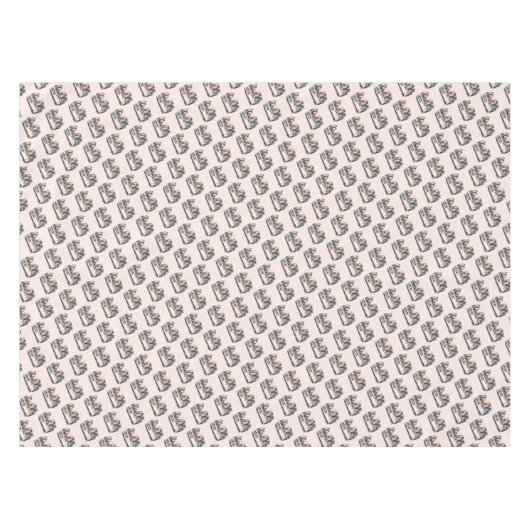 Alice in Wonderland Wit Konijn Kaninchen pastel Tafelkleed (Voorkant (Horizontaal))