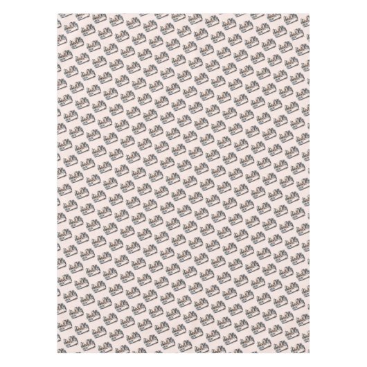 Alice in Wonderland Wit Konijn Kaninchen pastel Tafelkleed (Voorkant)