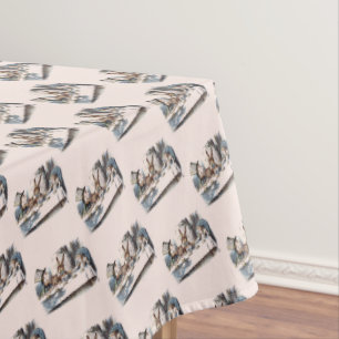 Alice in Wonderland Wit Konijn Kaninchen pastel Tafelkleed