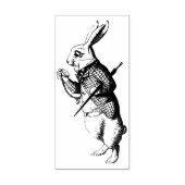 Alice in Wonderland, wit konijn Rubberstempel (Afrduk)