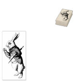 Alice in Wonderland, wit konijn Rubberstempel (Gestempeld)