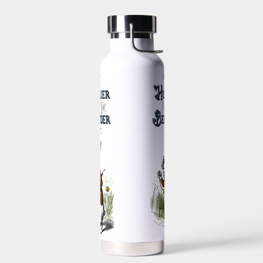 Alice in Wonderland Wit Konijn Volledige Kleur Waterfles (Links)