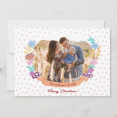 Alice in Wonderland witte Kerst foto Feestdagenkaart (Voorkant)