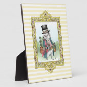 Alice in Wonderland Witte Konijn Draagt Kleren Fotoplaat (Zijkant)