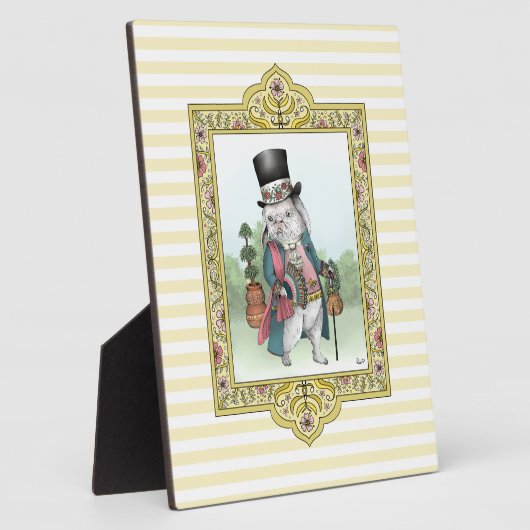 Alice in Wonderland Witte Konijn Draagt Kleren Fotoplaat (Zijkant)