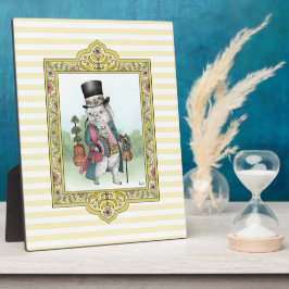 Alice in Wonderland Witte Konijn Draagt Kleren Fotoplaat