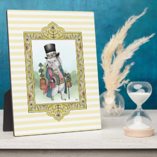 Alice in Wonderland Witte Konijn Draagt Kleren Fotoplaat