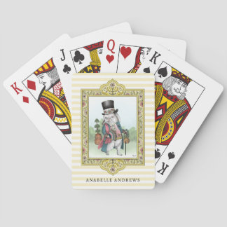 Alice in Wonderland Witte Konijn Draagt Kleren Pokerkaarten