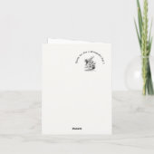 Alice in Wonderland Witte Konijn Herald Verjaardag Bedankkaart (Achterkant)