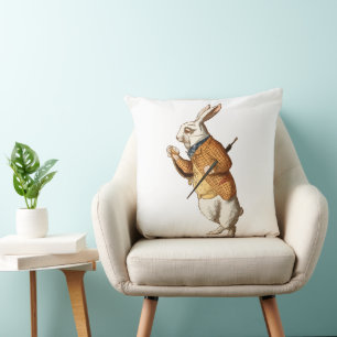   Alice in Wonderland - Witte Konijn Kussen