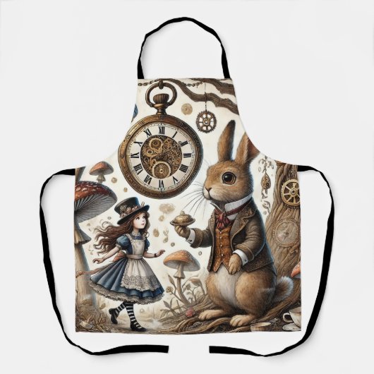 Alice in Wonderland witte konijn Schort (Voorkant)