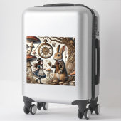 Alice in Wonderland witte konijn Sticker (Koffer)