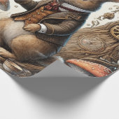 Alice in Wonderland Witte Konijn thee Kunst Cadeaupapier (Hoek)