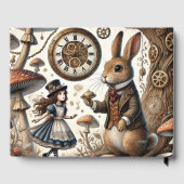 Alice in Wonderland Witte Konijn thee Kunst Gastenboek (Achterkant)