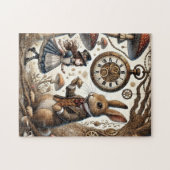Alice in Wonderland Witte Konijn thee Kunst Legpuzzel (Horizontaal)